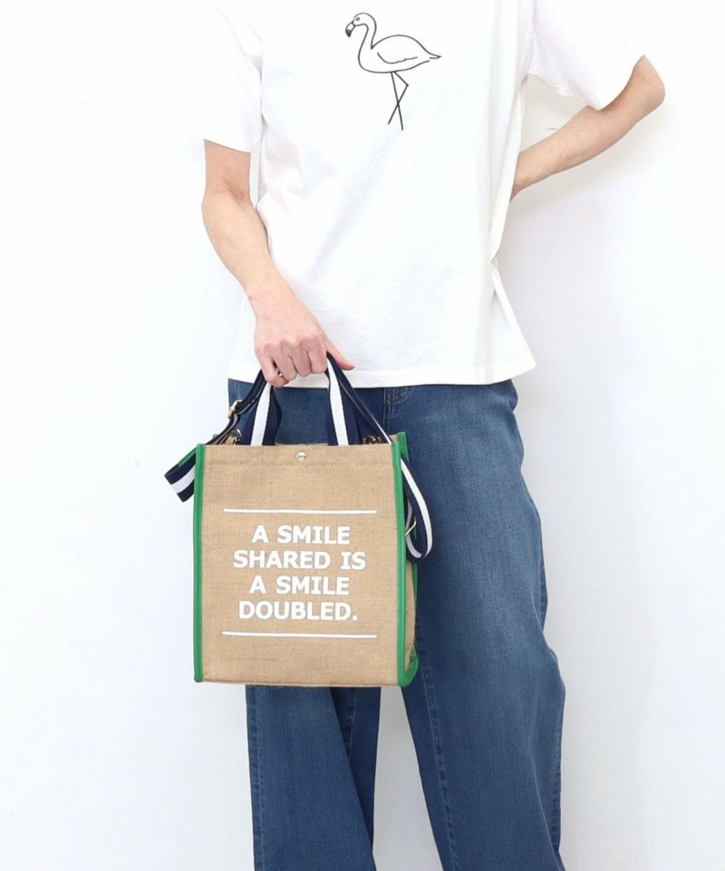 【COO SPECIAL WEEK】 SMILEY 膠帶提手亞麻 2WAY Toto 包